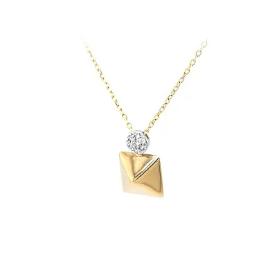 Necklace with Zirconias in Gold