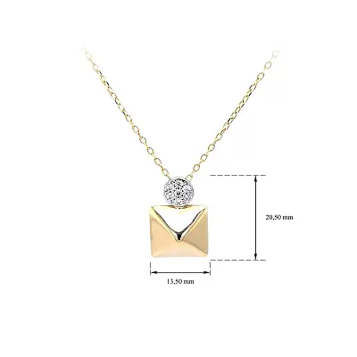 Necklace with Zirconias in Gold