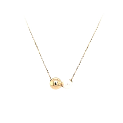 Gold Necklace with Pearl