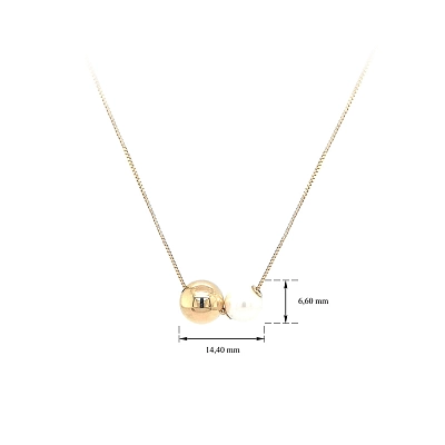 Gold Necklace with Pearl