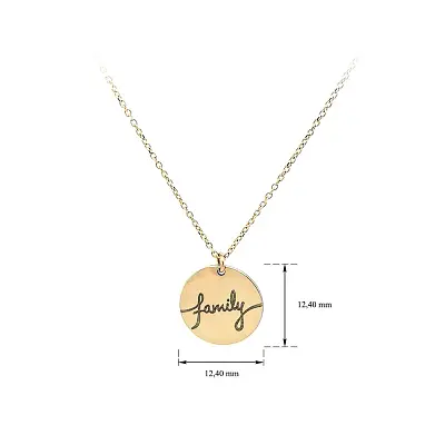 Gold Necklace with Pendant 'Family'