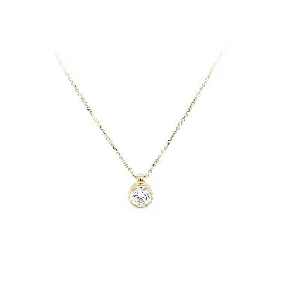 Gold Necklace with Zircon