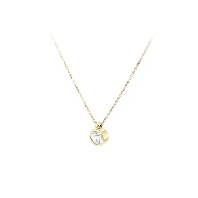 Gold Necklace with Zircon