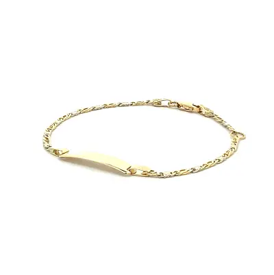 Golden Baby Bracelet with Plate