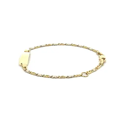 Golden Baby Bracelet with Plate