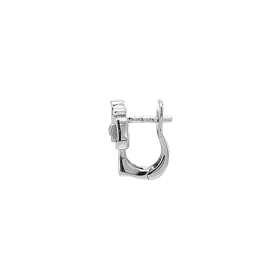 White Gold Heart Earrings