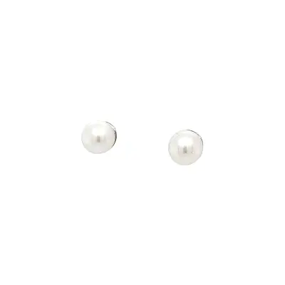 Pecky Earrings with White Gold Pearl
