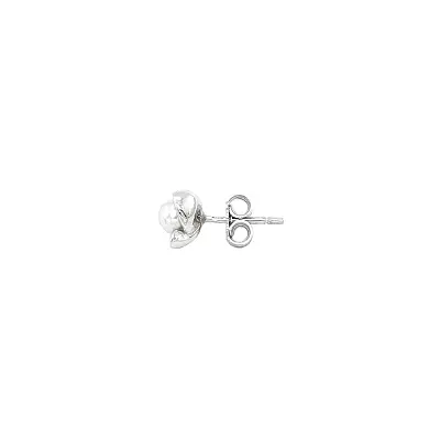 Pecky Earrings with White Gold Pearl