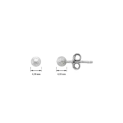 Earrings White Gold Balls