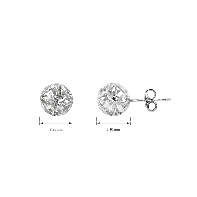 White Gold Earrings with Elegant Geometric Design