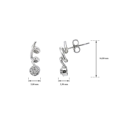 Modern Elegance in White Gold with Shining Zircons