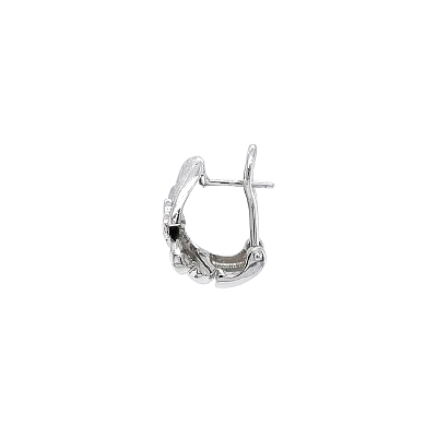 White Gold Heart Earrings