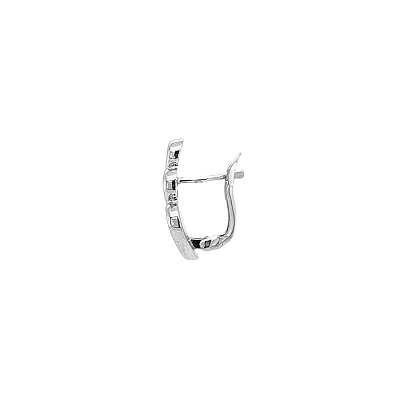 White Gold Heart Earrings