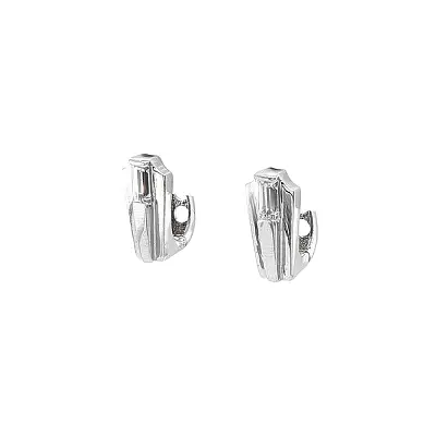 Earrings with White Gold Zircons
