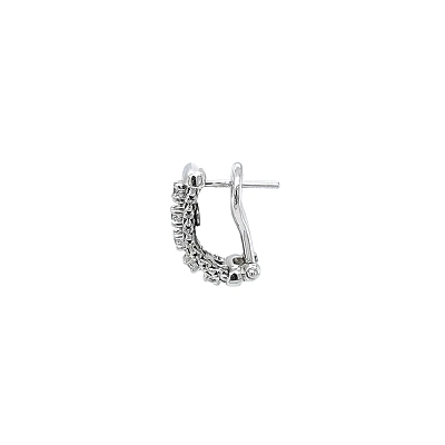 Earrings with White Gold Zircons