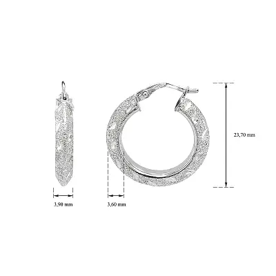 Elegant White Gold Earrings - Fine Texture, Distinctive Effect