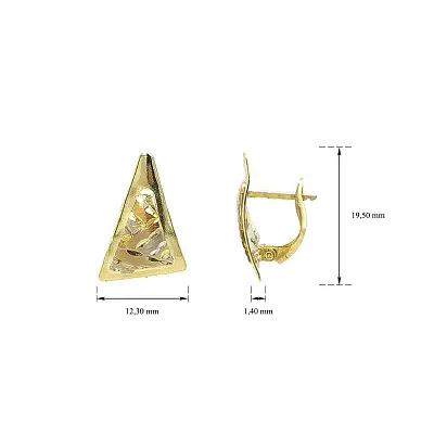 Gold Elegant Triangle Earrings