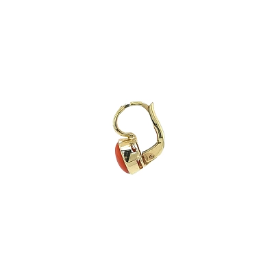 Gold Earrings with Coral