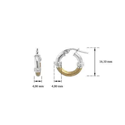 Round Earrings made of Combination Gold