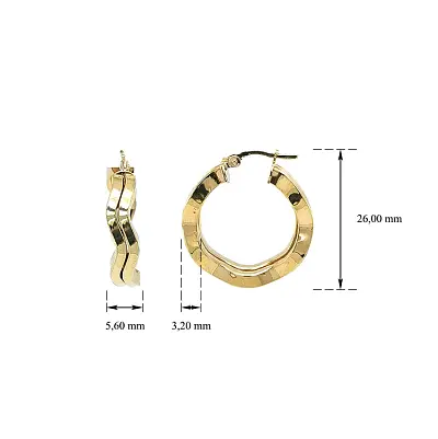 Gold Round Earrings