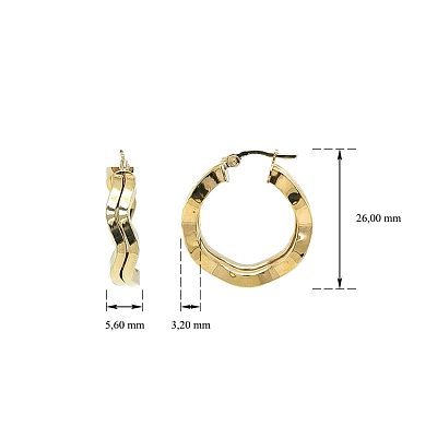 Gold Round Earrings