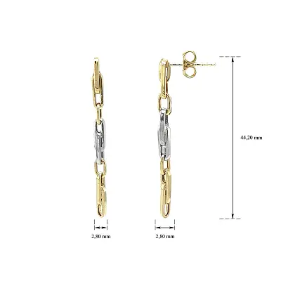 Earrings made of Combination Gold