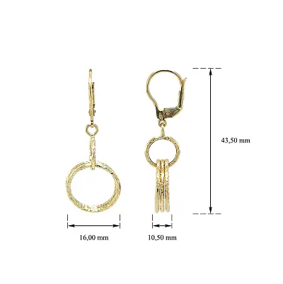 Gold dangle earrings