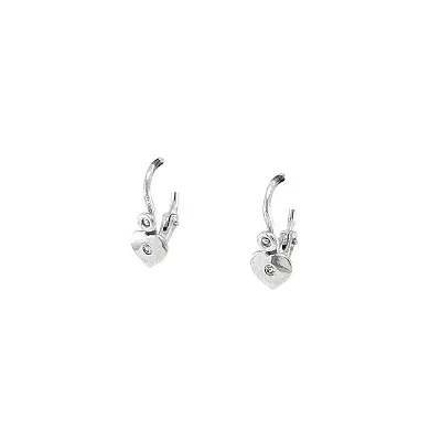 Children's Earrings Hearts with Zircons
