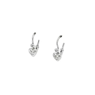 Children's Earrings Hearts with Zircons