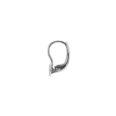 Earrings Heart with Emerald in White Gold