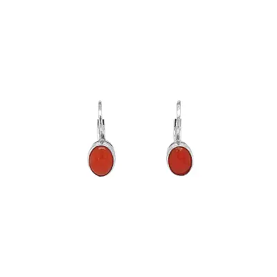 Coral and White Gold Earrings for Unique Style