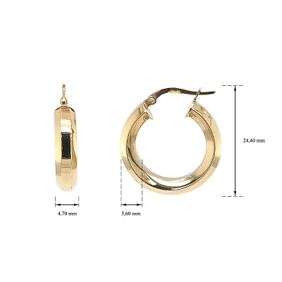 Elegant Yellow Gold Hoop Earrings