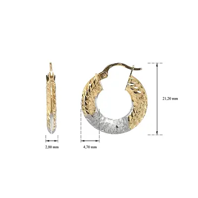 Elegant Two-Tone Gold Hoop Earrings
