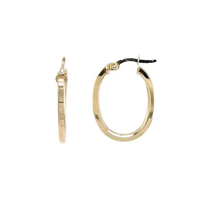 Yellow Gold Oval Earrings for Everyday Elegance