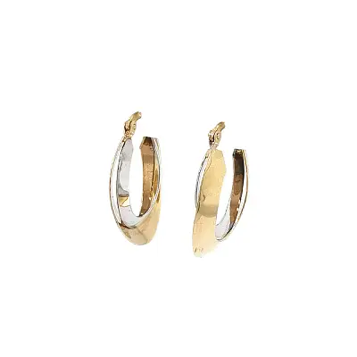 Timeless Earrings in Combination of Yellow and White Gold