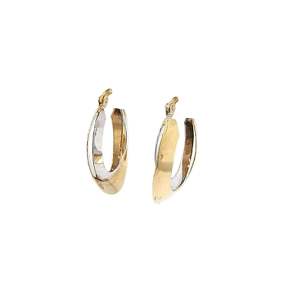 Timeless Earrings in Combination of Yellow and White Gold