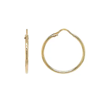 Elegant and Timeless Round Earrings in Gold