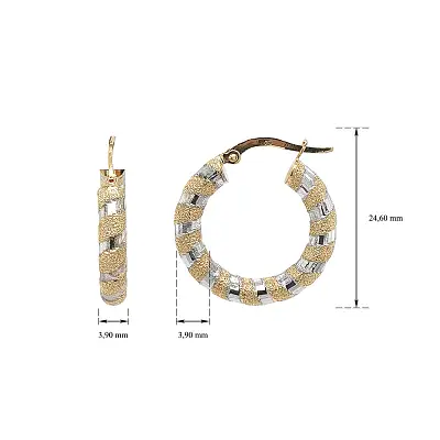 Elegant Round Earrings with Modern Contrast Design