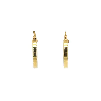 Elegant Yellow Gold Hoop Earrings