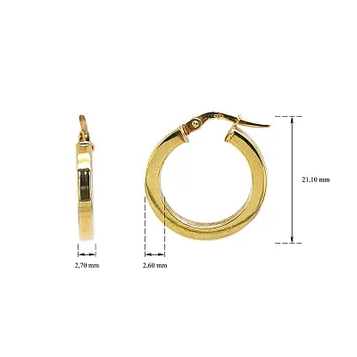 Elegant Yellow Gold Hoop Earrings