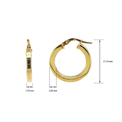 Elegant Yellow Gold Hoop Earrings