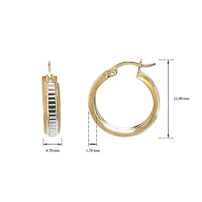 Elegant Two-Tone Gold Hoop Earrings