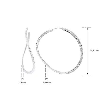 White Gold Round Earrings