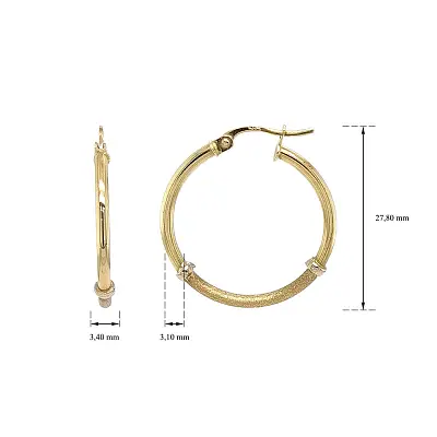 Distinctive Round Earrings with Combination of Shine and Matte