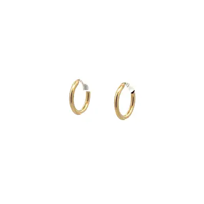 Gold Round Earrings
