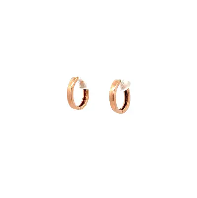 Golden Round Earrings made of Pink Gold