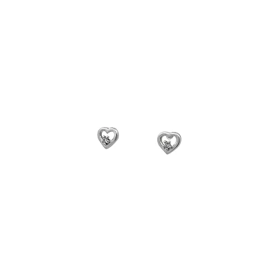 Earrings Hearts with Zircons