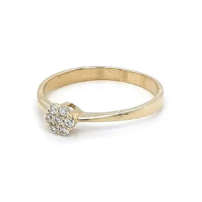 Gold Ring with Zircons