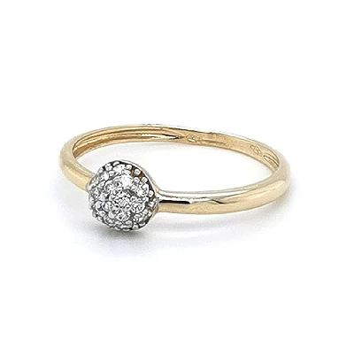 Gold Ring with Zircons