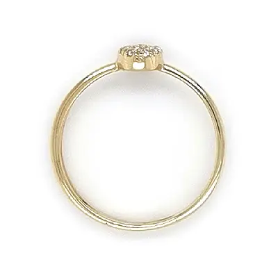 Gold Ring with Zircons